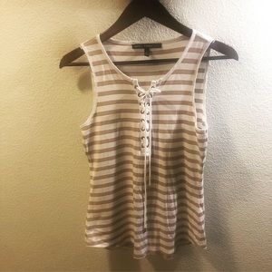 White House and Black Market Striped Tank